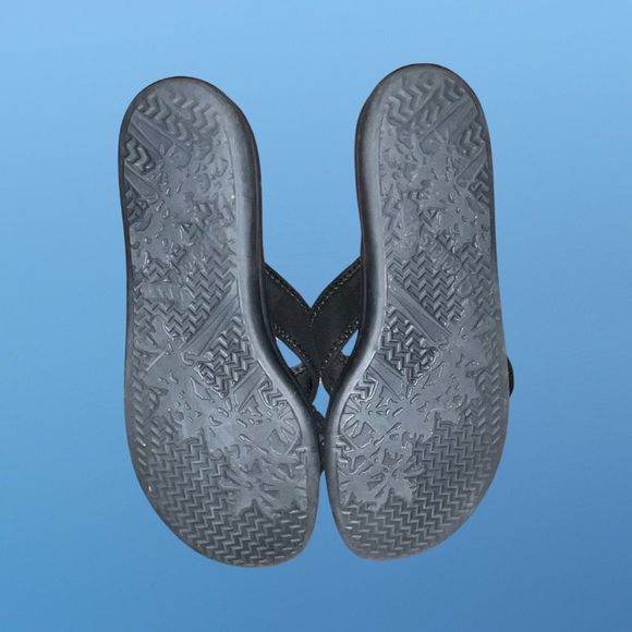 Skechers Flex Appeal Black Sandals Size 8 - Picture 3 of 7